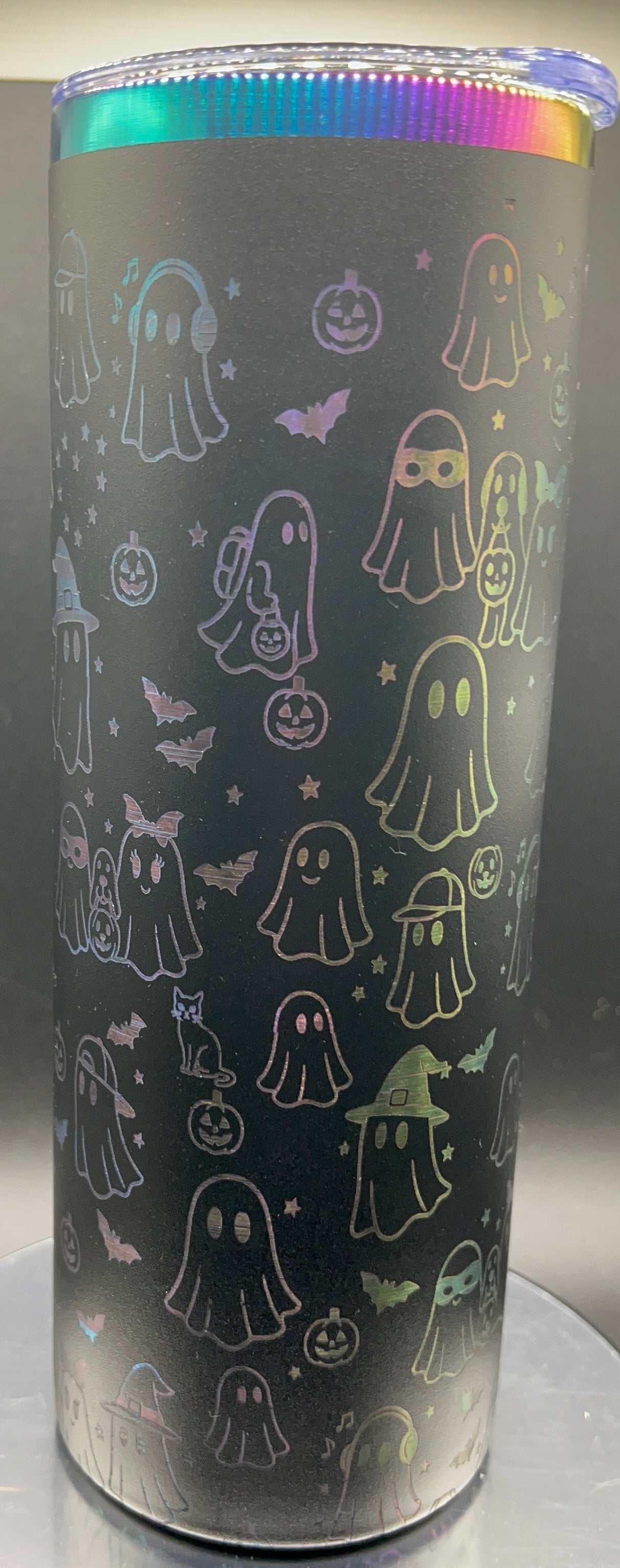 20 oz Skinny Halloween “Cute Ghosts” Full-wrap Tumbler
