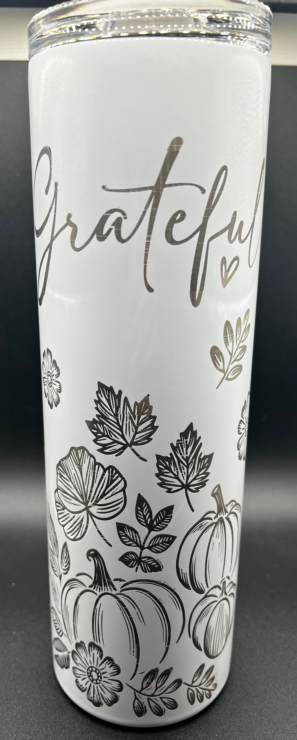30 oz Skinny “Grateful” Full-wrap Tumbler