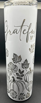 30 oz Skinny “Grateful” Full-wrap Tumbler