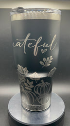 30 oz Fall “Grateful” Full-wrap Tumbler
