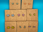 Stud Earrings - Engraved/Cut & Hand Painted