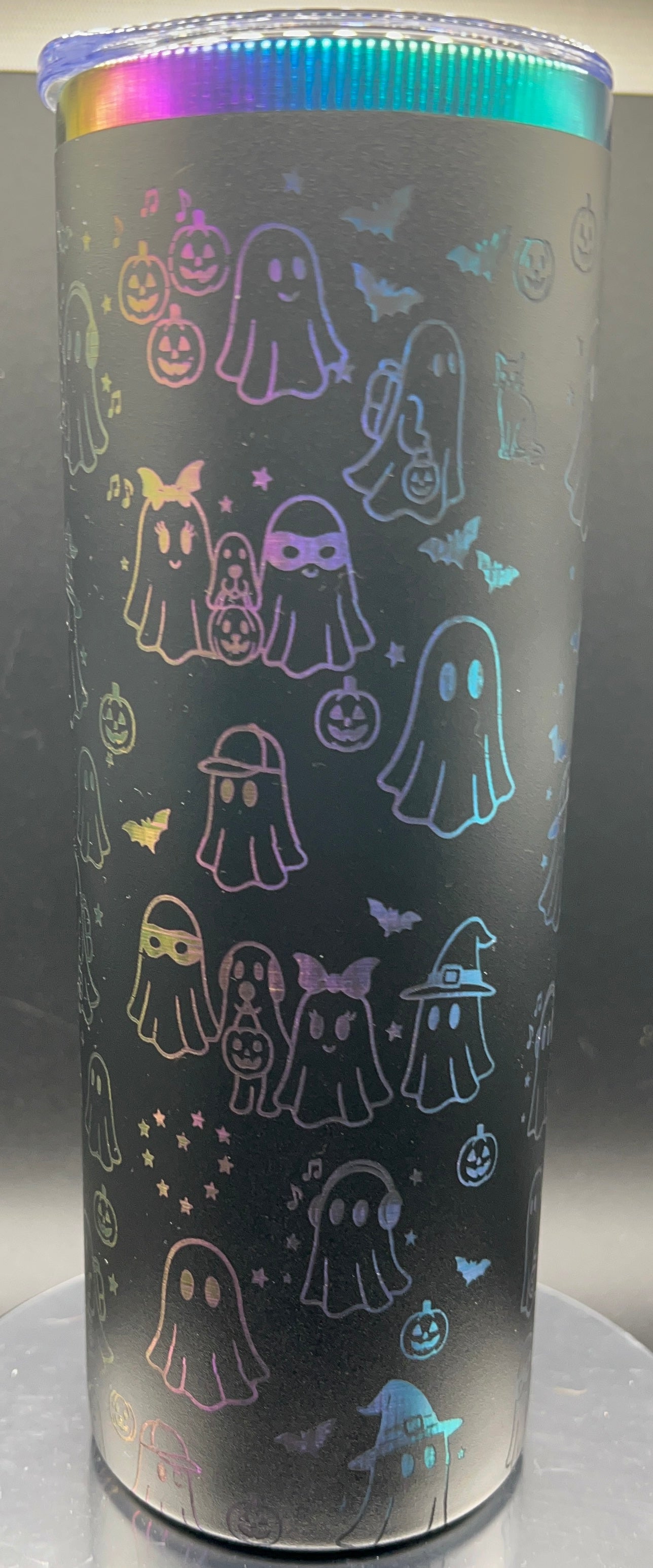 20 oz Skinny Halloween “Cute Ghosts” Full-wrap Tumbler