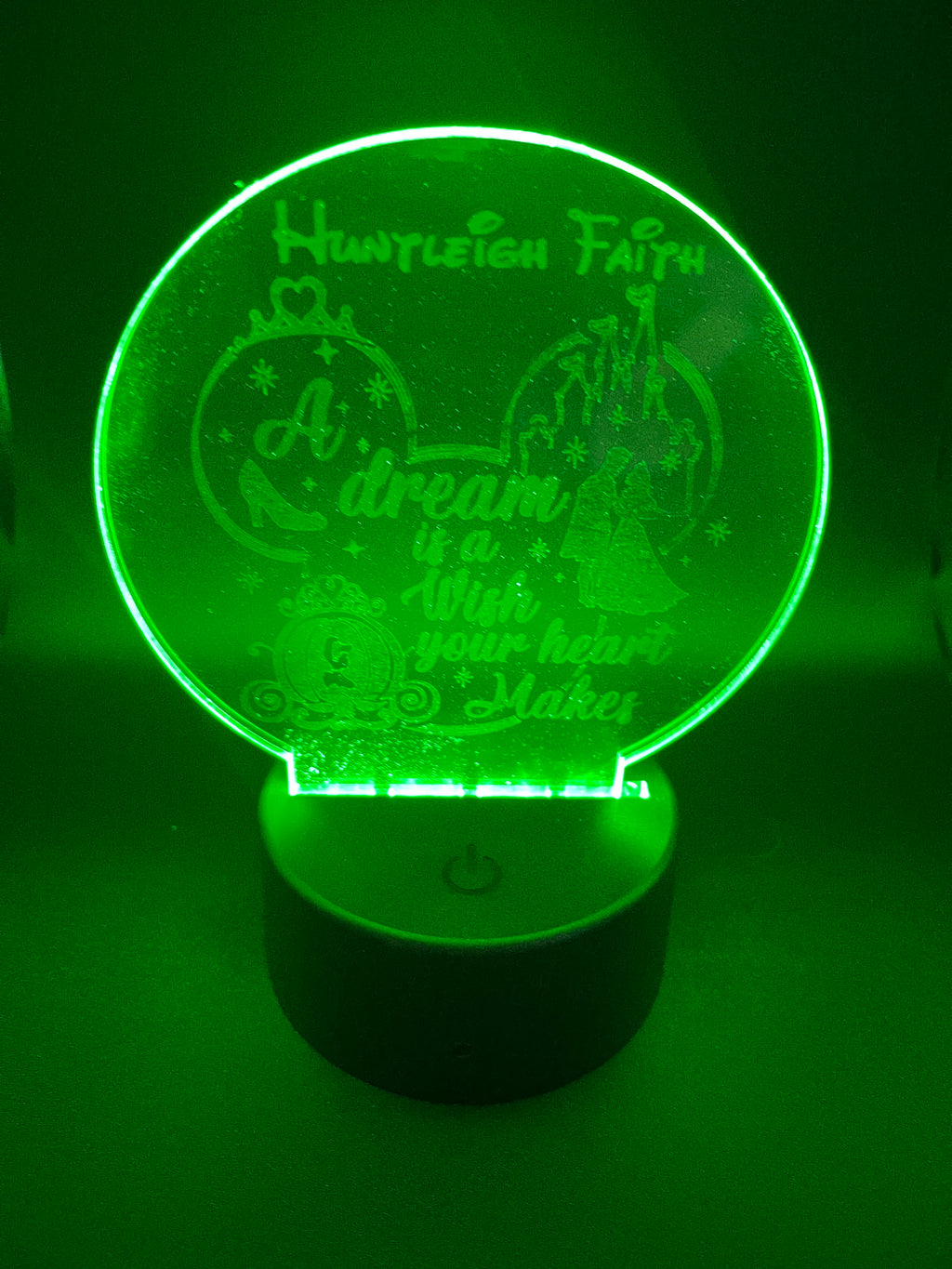 Acrylic 3D LED Night Lights w/Remote (Round)